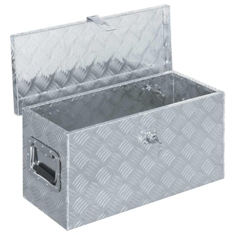 ALUMINIOWA SKRZYNIA 61,5X26,5X30CM SREBRNA