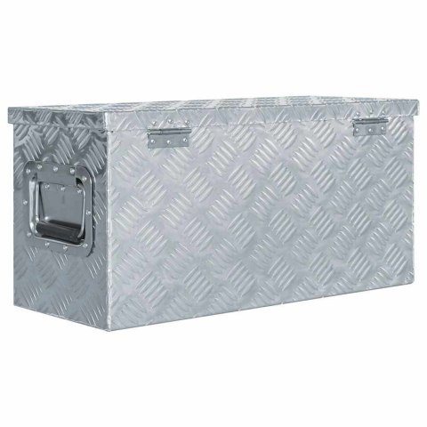 ALUMINIOWA SKRZYNIA 61,5X26,5X30CM SREBRNA