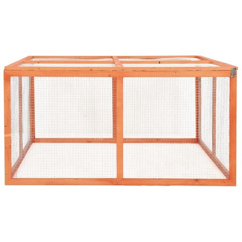 KLATKA DLA KRÓLIKA 124X120X60CM DREWNO JODŁOWE