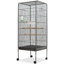 KLATKA DLA PTAKÓW CZARNA 54X54X146CM STALOWA