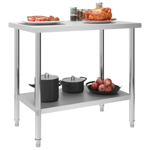 KUCHENNY STÓŁ ROBOCZY 100X60X85CM STAL NIERDZEWNA