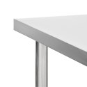 KUCHENNY STÓŁ ROBOCZY NA KÓŁKACH 100X60X85CM STAL NIERDZEWNA