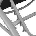 LEŻAKI Z PARASOLEM ALUMINIOWE CZARNE
