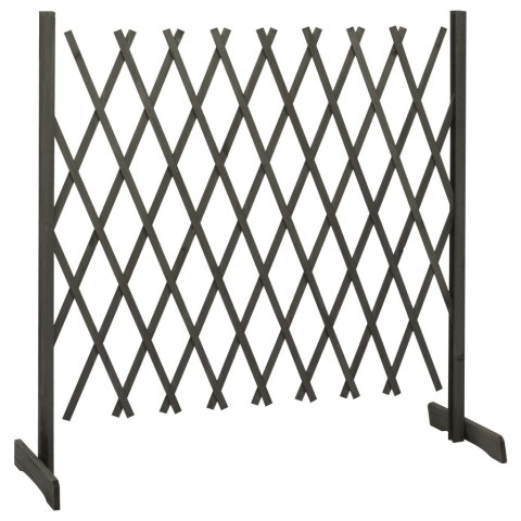 OGRODOWY PŁOT KRATKOWY SZARY 180X100CM LITE DREWNO JODŁOWE