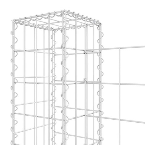 OGRODZENIE GABIONOWE Z 5 SŁUPKAMI ŻELAZO 500X20X100CM