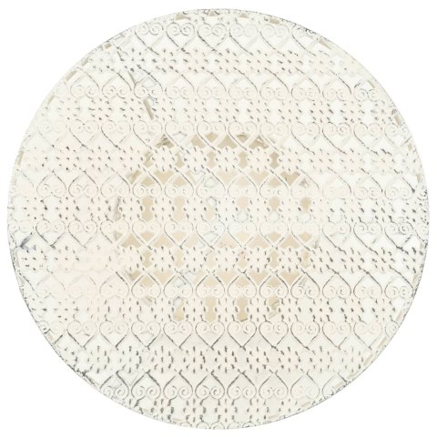 OKRĄGŁY STOLIK BISTRO STYL VINTAGE METALOWY 40X70CM BIAŁY