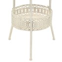 OKRĄGŁY STOLIK BISTRO STYL VINTAGE METALOWY 40X70CM BIAŁY