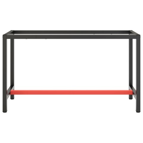 RAMA DO STOŁU ROBOCZEGO CZERWONO-CZARNA 140X50X79CM METAL