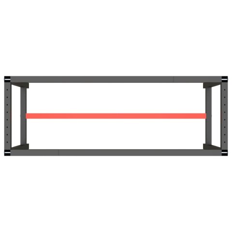 RAMA DO STOŁU ROBOCZEGO CZERWONO-CZARNA 140X50X79CM METAL