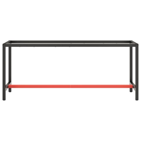 RAMA DO STOŁU ROBOCZEGO CZERWONO-CZARNA 190X50X79CM METAL