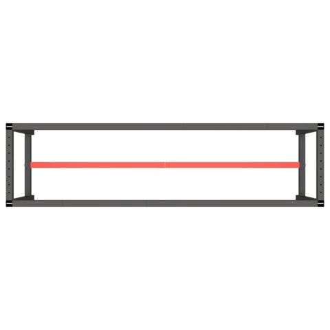 RAMA DO STOŁU ROBOCZEGO CZERWONO-CZARNA 190X50X79CM METAL