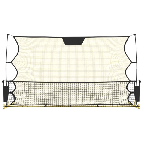 REBOUNDER PIŁKARSKI CZARNO-ŻÓŁTY 183X85X120CM POLIESTER