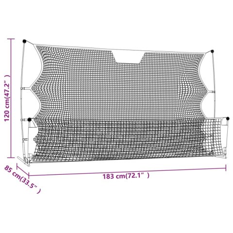 REBOUNDER PIŁKARSKI CZARNO-ŻÓŁTY 183X85X120CM POLIESTER