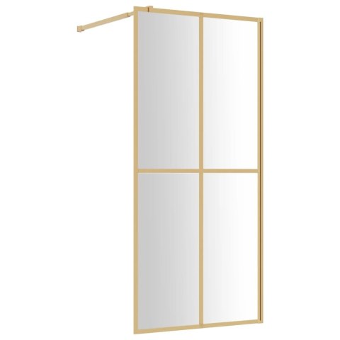 ŚCIANKA PRYSZNICOWA PRZEZROCZYSTE SZKŁO ESG ZŁOTA 80X195CM