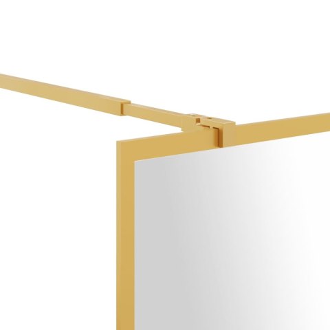 ŚCIANKA PRYSZNICOWA PRZEZROCZYSTE SZKŁO ESG ZŁOTA 80X195CM