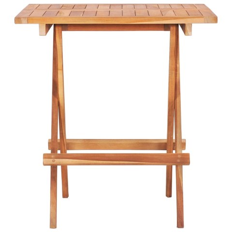 SKŁADANY STOLIK BISTRO, 60X60X65 CM, LITE DREWNO TEKOWE