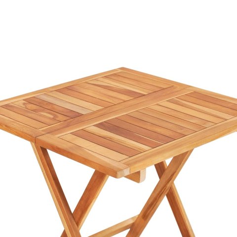 SKŁADANY STOLIK BISTRO, 60X60X65 CM, LITE DREWNO TEKOWE