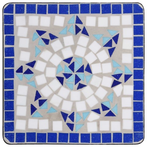 STOLIK MOZAIKOWY NIEBIESKO-BIAŁY CERAMICZNY