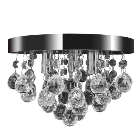 WISZĄCA LAMPA SUFITOWA Z KRYSZTAŁKAMI CHROMOWA