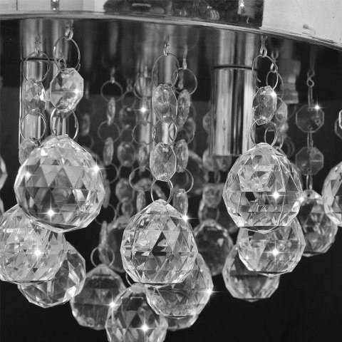 WISZĄCA LAMPA SUFITOWA Z KRYSZTAŁKAMI CHROMOWA