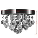WISZĄCA LAMPA SUFITOWA Z KRYSZTAŁKAMI CHROMOWA