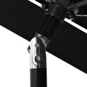 3-POZIOMOWY PARASOL NA ALUMINIOWYM SŁUPKU CZARNY 2,5 M