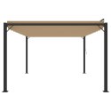 ALTANA Z ŻALUZJOWYM DACHEM 3X4 M, TAUPE, TKANINA I ALUMINIUM