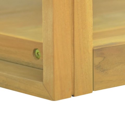 ŁAZIENKOWA PÓŁKA ŚCIENNA 90X45X35CM LITE DREWNO TEKOWE