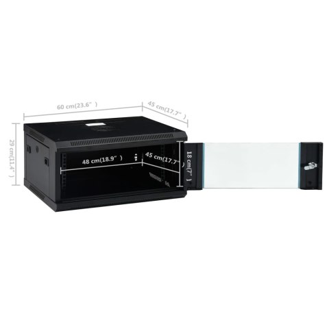 ŚCIENNA SZAFKA SERWEROWA 4U 19" IP20 600X450X285 MM