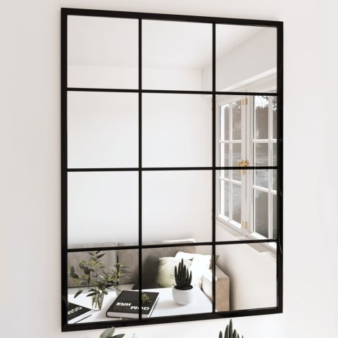LUSTRA ŚCIENNE 2 SZT. CZARNA RAMA 80X60CM METAL