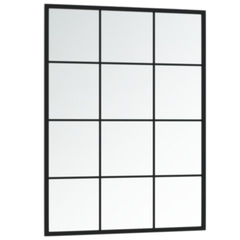 LUSTRA ŚCIENNE 2 SZT. CZARNA RAMA 80X60CM METAL