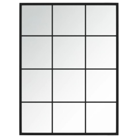 LUSTRA ŚCIENNE 2 SZT. CZARNA RAMA 80X60CM METAL