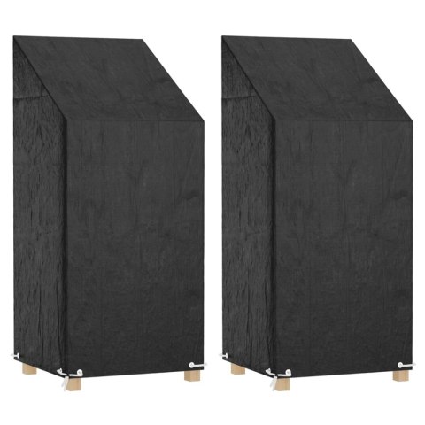 POKROWCE NA KRZESŁA OGRODOWE 2 SZT. 8 OCZEK 65X65X110/150CM