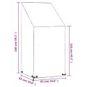 POKROWCE NA KRZESŁA OGRODOWE 2 SZT. 8 OCZEK 65X65X110/150CM