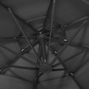 4-POZIOMOWY PARASOL NA ALUMINIOWYM SŁUPKU ANTRACYTOWY 3X3 M