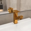 BATERIA UMYWALKOWA Z WYCIĄGANĄ WYLEWKĄ ZŁOTA 157X172 MM