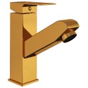 BATERIA UMYWALKOWA Z WYCIĄGANĄ WYLEWKĄ ZŁOTA 157X172 MM