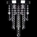 LAMPA SUFITOWA Z KRYSZTAŁAMI BIAŁA METALOWA