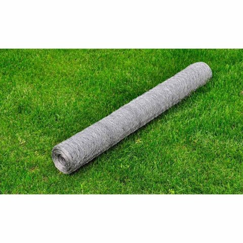 OGRODZENIE Z SIATKI STAL GALWANIZOWANA 25X0,75 M SREBRNE