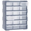 ORGANIZER Z 18 ŚREDNIMI SZUFLADKAMI, 38X16X47 CM