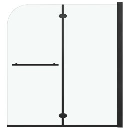 SKŁADANY PARAWAN NAWANNOWY 2 PANELE ESG 120X140CM CZARNY