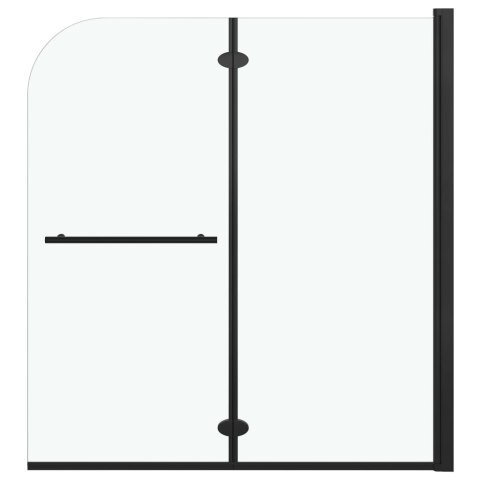 SKŁADANY PARAWAN NAWANNOWY 2 PANELE ESG 120X140CM CZARNY