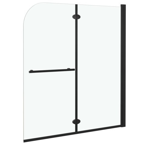 SKŁADANY PARAWAN NAWANNOWY 2 PANELE ESG 120X140CM CZARNY