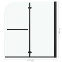 SKŁADANY PARAWAN NAWANNOWY 2 PANELE ESG 120X140CM CZARNY