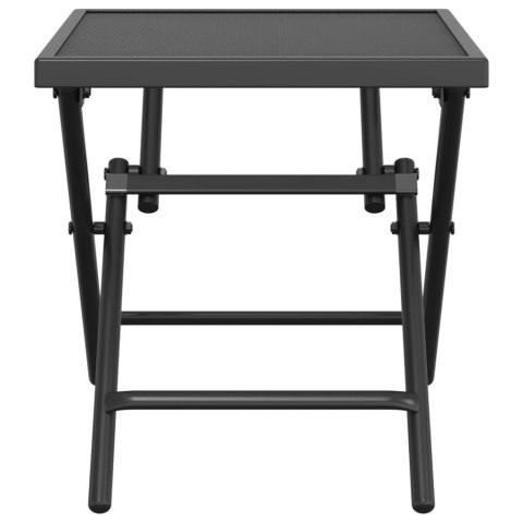 SKŁADANY STOLIK OGRODOWY ANTRACYTOWY 38X38X38CM STAL