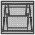 SKŁADANY STOLIK OGRODOWY ANTRACYTOWY 38X38X38CM STAL