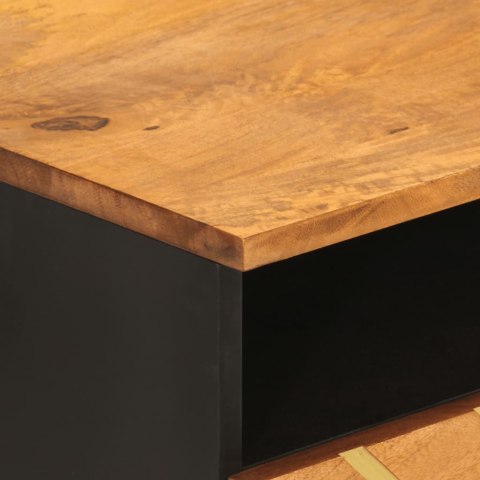 STOLIK KAWOWY BRĄZOWO-CZARNY 80X54X40CM LITE DREWNO MANGO