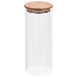 SZKLANE SŁOJE Z BAMBUSOWĄ POKRYWKĄ 6 SZT. 1000 ML
