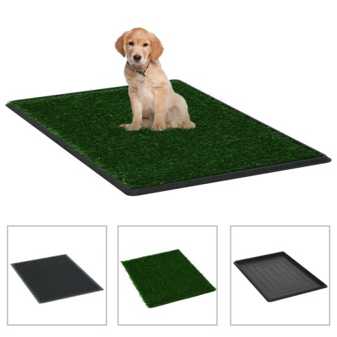TOALETY DLA ZWIERZĄT Z TACĄ I SZTUCZNĄ TRAWĄ 2 SZT 76X51X3CM