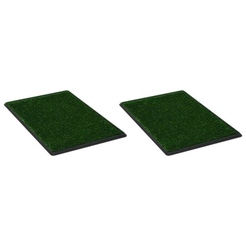 TOALETY DLA ZWIERZĄT Z TACĄ I SZTUCZNĄ TRAWĄ 2 SZT 76X51X3CM